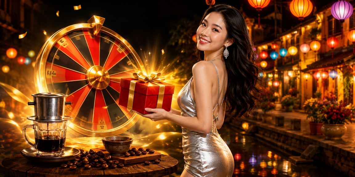 Người chơi Hội An theo dõi bàn roulette live casino qua điện thoại tại quán cà phê
